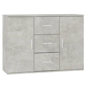 vidaXL Aparador 91x29,5x65 cm derivados de madeira cinza cimento
