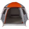 vidaXL Tenda familiar estilo Igloo 6 pessoas imperm. cinza/laranja