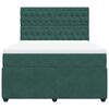 vidaXL Cama com molas/colch&atilde;o 140x200 cm veludo verde-escuro