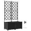 vidaXL Vaso de Jardim 2 unid. Preto 80 x 40 x 142 cm PP