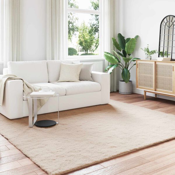 vidaXL Tapete de Pelo Sint&eacute;tico de Coelho Olite Cinzento-acastanhado