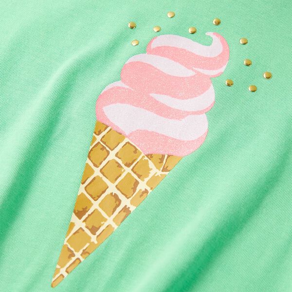 T-shirt de criança verde-claro 140