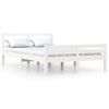 vidaXL Estrutura de cama 120x200 cm madeira maci&ccedil;a branco
