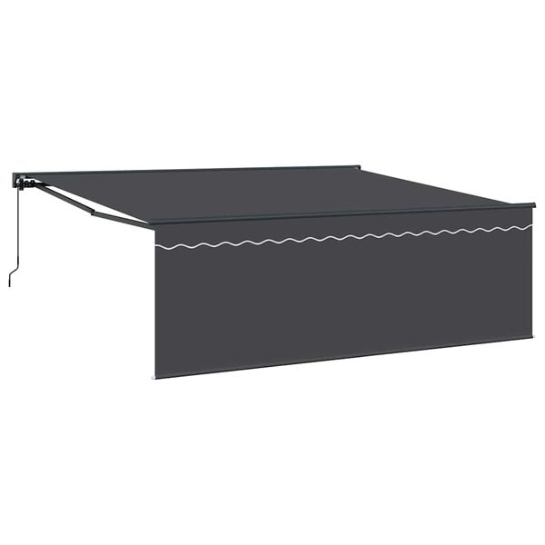 vidaXL Toldo Retr&aacute;til Antracite 400 &times; 300 cm Poli&eacute;ster e Alum&iacute;nio
