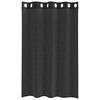 vidaXL Cortinas de voile com ilhós 2 pcs preto 140x175 cm