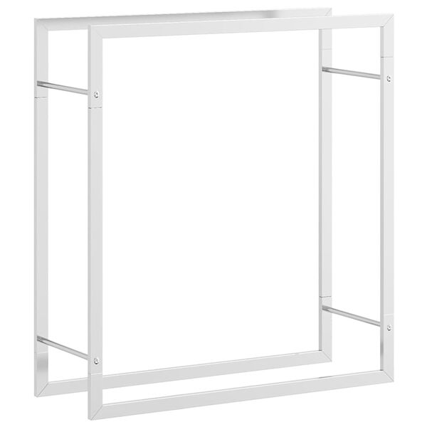 vidaXL Suporte para lenha 80x28x86 cm a&ccedil;o inoxid&aacute;vel