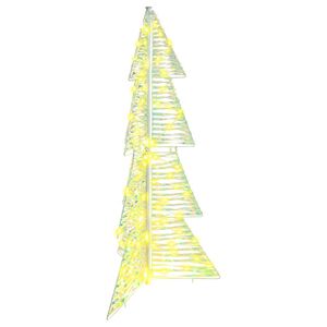 vidaXL &Aacute;rvore de Natal com 100 LEDs Branco quente 120 cm PET