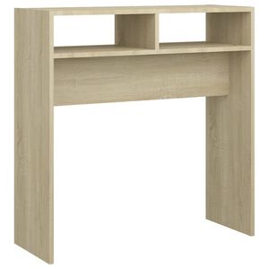 vidaXL Mesa consola 78x30x80 cm derivados de madeira carvalho sonoma