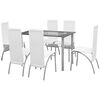vidaXL Conjunto de jantar 7 pcs branco