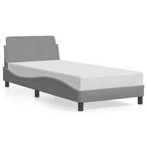 vidaXL Estrutura de cama Dover 80x200 cm tecido cinzento-claro