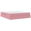 vidaXL Cama com arruma&ccedil;&atilde;o e colch&atilde;o Rosa 180 x 200 cm Veludo