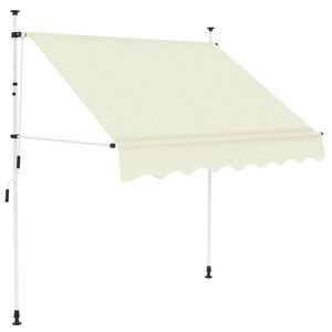 vidaXL Toldo retr&aacute;til manual 200 cm creme