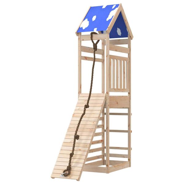 vidaXL Conjunto de brincar p/ exterior madeira de pinho maci&ccedil;a