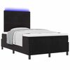 vidaXL Cama Box Spring LED com colch&atilde;o Preto 120 x 200 cm tecido