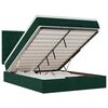 vidaXL Estrutura cama otomana colch&otilde;es 140x200 cm veludo verde escuro