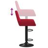 vidaXL Bancos de bar 2 pcs veludo vermelho tinto