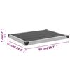 vidaXL Base chuveiro p/ exterior 80x62 cm WPC a&ccedil;o inoxid&aacute;vel cinzento