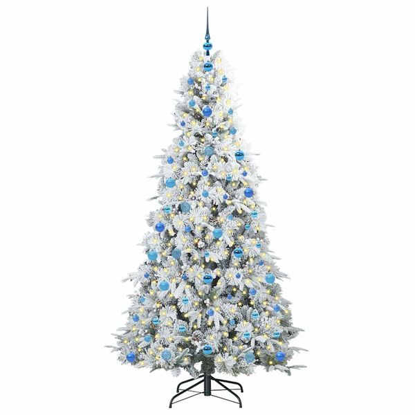 vidaXL &Aacute;rvore de Natal Articulada Artificial Branco 210 cm PE e PVC