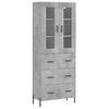 vidaXL Arm&aacute;rio alto 69,5x34x180 cm derivados de madeira cinza cimento