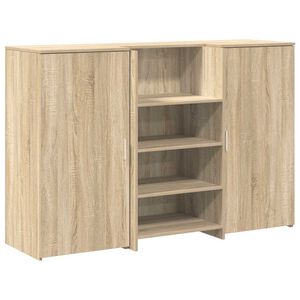 vidaXL Balc&atilde;o recep&ccedil;&atilde;o 155x50x103,5 cm madeira carvalho sonoma
