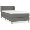 vidaXL Cama com molas/colch&atilde;o 80x200 cm tecido cinza-claro