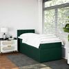 vidaXL Cama com molas/colch&atilde;o 90x200 cm veludo verde-escuro
