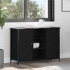 vidaXL Buffet Carvalho Preto 100 x 35 x 70 cm