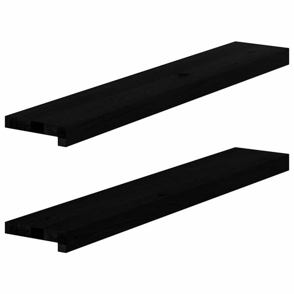 vidaXL Soleiras da janela 2 pcs 90x15x2 cm carvalho castanho-escuro