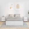 vidaXL Mesas de cabeceira 2 pcs Branco Brilhante 30,5 x 30 x 43 cm