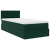 vidaXL Estrutura cama otomana colch&atilde;o 80x200 cm veludo verde escuro