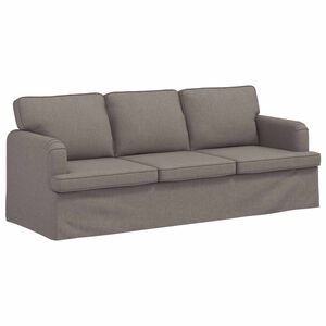 vidaXL Sof&aacute; Cinzento-acastanhado 201 x 80 x 85 cm tecido