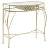 vidaXL Mesa de apoio de estilo franc&ecirc;s metal 82x39x76 cm dourado
