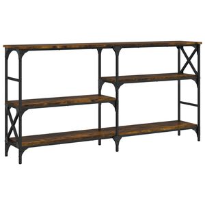 vidaXL Mesa consola 150x29x76,5 cm derivados madeira carvalho fumado