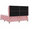 vidaXL Cama Box com colch&atilde;o com cabeceira Rosa 200 x 180 cm Poli&eacute;ster