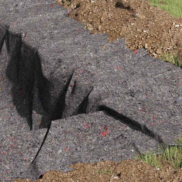 vidaXL Fleece para Lagoa Cinzeto 1 x 50 m Poli&eacute;ster e Algod&atilde;o