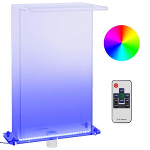 vidaXL Fonte de piscina com luzes LED RGB 51 cm acr&iacute;lico
