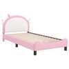 vidaXL Estrutura de Cama Infantil com Cabeceira Rosa 80 x 200 cm PU