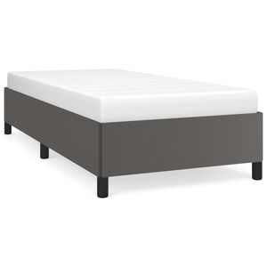 vidaXL Estrutura de cama 90x200 cm couro artificial cinzento