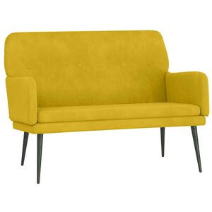 vidaXL Banco 108x79x79 cm veludo amarelo