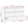 vidaXL Conjunto de Buffets com gaveta 2 pcs Branco 60 x 33,5 x 75 cm