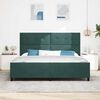 vidaXL Cama Box com cabeceira Verde Escuro 200 x 200 cm Veludo