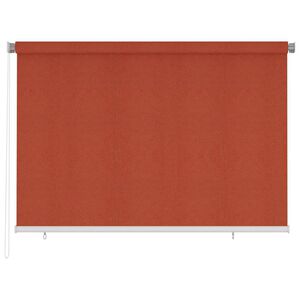 vidaXL Estore de rolo para exterior 225 (L) x 140 (A) cm terracota HDPE