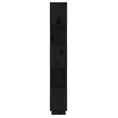 vidaXL Estante/divisória 51x25x163,5 cm pinho maciço preto