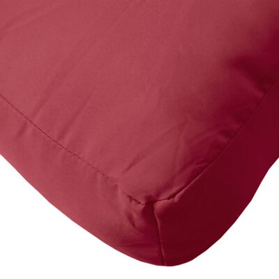 vidaXL Almofadão para sofá de paletes 60x60x12cm tecido vermelho tinto