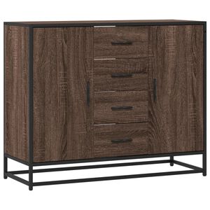 vidaXL Aparador 92x35x76 cm derivados de madeira carvalho castanho