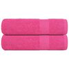 vidaXL Toalhas de banho FROGN 2 pcs 100x150 cm 360 g/m&sup2; rosa