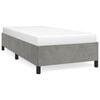 vidaXL Estrutura de cama sem colch&atilde;o 100x200 cm veludo cinzento-claro