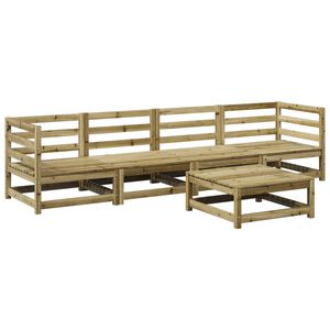 vidaXL 5 pcs conjunto de sof&aacute;s para jardim madeira de pinho impregnada