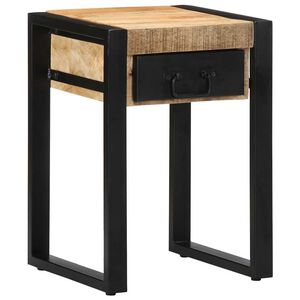 vidaXL Mesa de apoio 35x35x50 cm madeira de mangueira &aacute;spera maci&ccedil;a