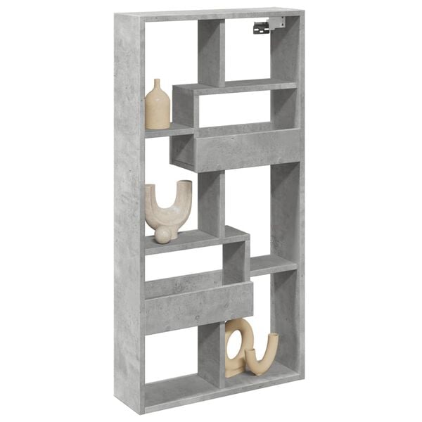 vidaXL Arm&aacute;rio parede 50x15x100 cm derivados madeira cinzento cimento